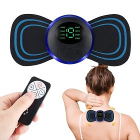 EMS Mini Neck Massager, Lymphatic Drainage Massager, Portable Mini Back Massage Device For Neck Shoulder Back Waist, Remote Control With 8 Modes (Option: 1pc) EMS Mini Neck Massager, Lymphatic Drainage Massager, Portable Mini Back Massage Device For Neck Shoulder Back Waist, Remote Control With 8 Modes (Option: 1pc)